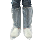 Beyaz dokunulmamış kumaş tek kullanımlık ayakkabı ayakkabıları kayma önleyici baskı PE CPE