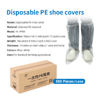 Beyaz dokunulmamış kumaş tek kullanımlık ayakkabı ayakkabıları kayma önleyici baskı PE CPE